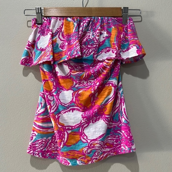 Lilly Pulitzer Pink Strapless Top in size XS - Picture 1 of 8